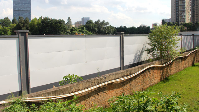 工地鋼結構烤漆圍擋-圍擋基礎塊-A/B/C類圍擋-深圳市大通建材有限公司鋼圍擋生產定制廠家