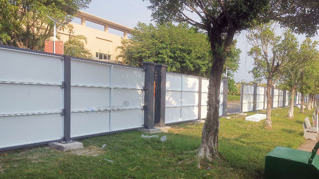 A類(lèi)鋼結(jié)構(gòu)烤漆圍擋2米高半龍骨款-惠州項(xiàng)目工程圍擋