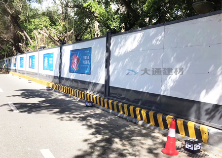 深圳龍華工地圍擋A型房地產建設工程案例-A/B/C類圍擋-深圳市大通建材有限公司鋼圍擋生產定制廠家